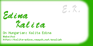 edina kalita business card